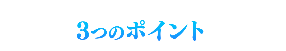 3つのポイント