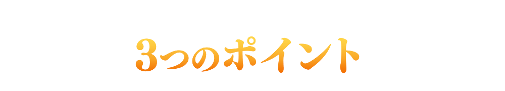 3つのポイント